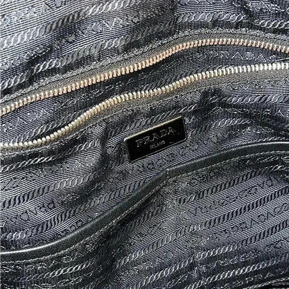 $2,300 PRADA Black Nylon Baby Bag/Diaper Bag/Designer Logo Handbag Lux Tote Bag - Picture 8 of 17
